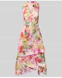 Adrianna Papell - Cocktailjurk Met Platte Kraag En V-hals - Lyst