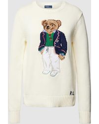 Polo Ralph Lauren - Gebreide Pullover Met Motief- En Labelstitching - Lyst
