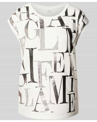 S.oliver - T-Shirt im Allover-Look - Lyst