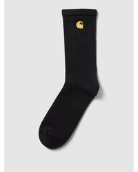 Carhartt WIP Socken mit Label-Stitching Modell 'Chase' - Schwarz