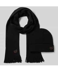 Bugatti - Set Van Sjaal En Muts Met Labelstitchings - Lyst