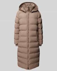 Wellensteyn - Regular Fit Gewatteerde Lange Jas Met Afneembare Capuchon, Model 'Goldmine' - Lyst