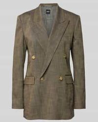BOSS - Blazer Van Viscosemix Met Structuurmotief - Lyst