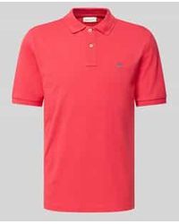 GANT - Regular Fit Poloshirt Met Labelstitching - Lyst