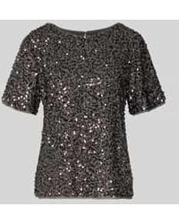 Comma, - Blouses Korte Mouw - Lyst