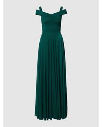 Damen Bekleidung Kleider Kleider für formelle Anlässe und Abendkleider TROYDEN COLLECTION Synthetik Abendkleid mit Effektgarn in Grün 