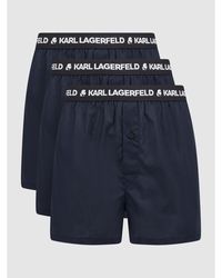 Karl Lagerfeld Boxershorts aus Baumwolle im 3er-Pack - Blau