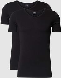 BOSS - T-Shirt mit V-Ausschnitt im 2er-Pack Modell 'Modern' - Lyst