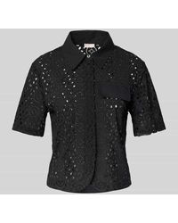 Liu Jo - Hemdbluse Mit Lochstickerei - Lyst