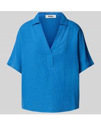 Ecoalf - Oversized Blusenshirt mit V-Ausschnitt Modell 'DENISALF' - Lyst