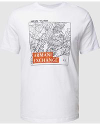 Armani Exchange - Regular Fit T-shirt Met Labelprint - Lyst