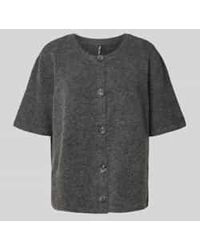 Pieces - Regular Fit Gebreid Jack Met Korte Mouwen, Model 'Jiko' - Lyst
