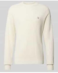 Calvin Klein - Gebreide Pullover Met Labelpatch - Lyst