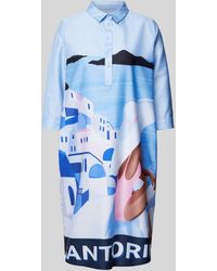 Milano Italy - Knielanges Kleid mit Allover-Print - Lyst