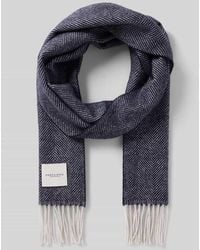 Profuomo - Schal aus reiner Wolle mit Label-Detail - Lyst