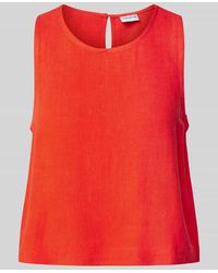 Jake*s - Loose Fit Crop Top aus Viskose-Leinen-Mix - Lyst