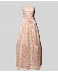 Luxuar - Abendkleid mit Volantsaum und Raffungen - Lyst