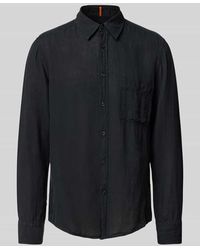 BOSS - Regular Fit Leinenhemd mit Brusttasche Modell 'Relegant' - Lyst