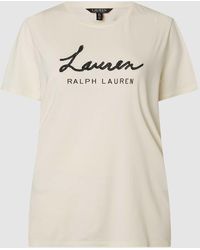 Ralph Lauren - PLUS SIZE T-Shirt mit Logo-Stickerei Modell 'Katlin' - Lyst