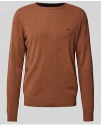 Fynch-Hatton - Gebreide Pullover Met Labelstitching - Lyst