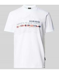Napapijri - T-Shirt mit Motiv-Print Modell 'TURIN' - Lyst
