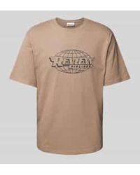 Review - Regular Fit T-shirt Met Ronde Hals - Lyst