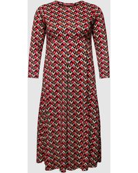 Mode Jurken Maxi-jurken Marina Rinaldi Maxi-jurk lichtgrijs gestippeld casual uitstraling 