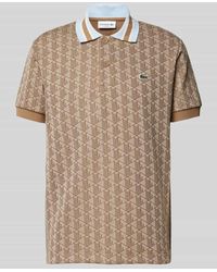 Lacoste - Classic Fit Poloshirt mit Allover-Muster - Lyst