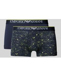 Emporio Armani - Trunks Mit Elastischem Label-Bund Im 2Er-Pack - Lyst