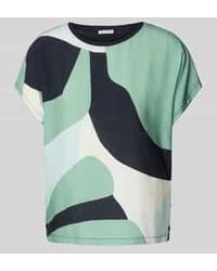 Tom Tailor - Regular Fit T-shirt Van Materiaalmix Met Viscose - Lyst
