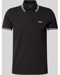 BOSS - Slim Fit Poloshirt mit Label-Print Modell 'Paul' - Lyst
