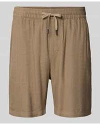 Only & Sons - Regular Fit Korte Broek Van Mix Van Viscose En Linnen Model 'Tel Latham' - Lyst