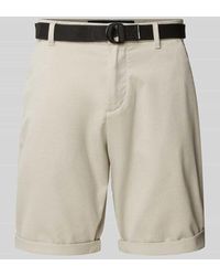 Tom Tailor - Regular Fit Chinoshorts mit Gürtel - Lyst