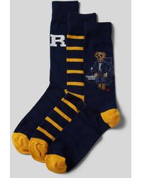Polo Ralph Lauren - Socken mit Logo-Stitching im 3er-Pack - Lyst