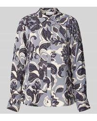 Comma, - Hemdbluse mit verdeckter Knopfleiste - Lyst