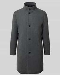 SELECTED - Regular Fit Lange Wollen Jas Met Gewatteerde Inzet, Model 'Rainar' - Lyst