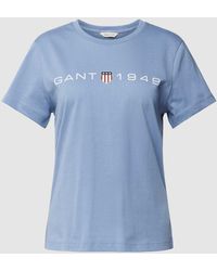 GANT - T-shirt Met Labelprint - Lyst