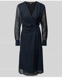 BOSS - Midikleid mit V-Ausschnitt Modell 'Dosala' - Lyst