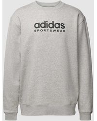 adidas - Sweatshirt mit Label-Print - Lyst