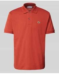 Lacoste - Classic Fit Poloshirt Met Labeldetail - Lyst