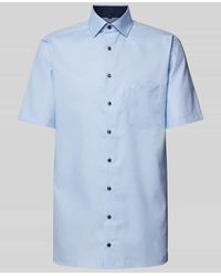 Olymp - Regular Fit Business-Hemd mit logo-Stitching Modell 'Global' - Lyst