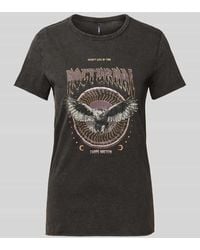 ONLY - Regular Fit T-Shirt Aus Reiner Baumwolle Mit Motiv-Print Modell 'Lucy Life' - Lyst
