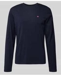 Napapijri - Shirt Met Lange Mouwen En Logostitching, Model 'Salis' - Lyst