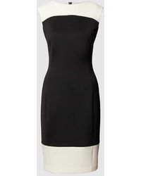 Calvin Klein - Knielanges Kleid mit Rundhalsausschnitt Modell 'NEOPRENE SCUBA' - Lyst