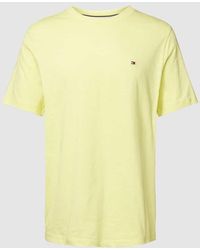 Tommy Hilfiger - Regular Fit T-Shirt in unifarbenem Design - Lyst