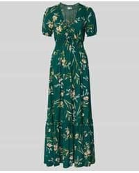 Apricot - Maxi-Jurk Van Viscose Met V-Hals - Lyst