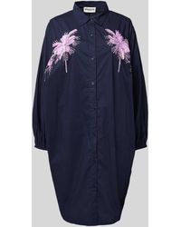 Essentiel Antwerp - Knielanges Hemdblusenkleid mit Paillettenbesatz - Lyst
