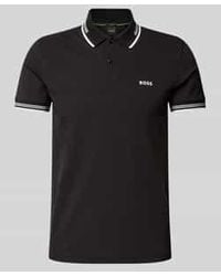 BOSS - Slim Fit Poloshirt Met Labelprint - Lyst