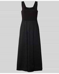 Comma, - Midikleid mit Karree-Ausschnitt und Eingrifftaschen - Lyst