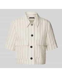 Comma, - Regular Fit Blazer Met Klepzakken En 1/2-Mouwen - Lyst